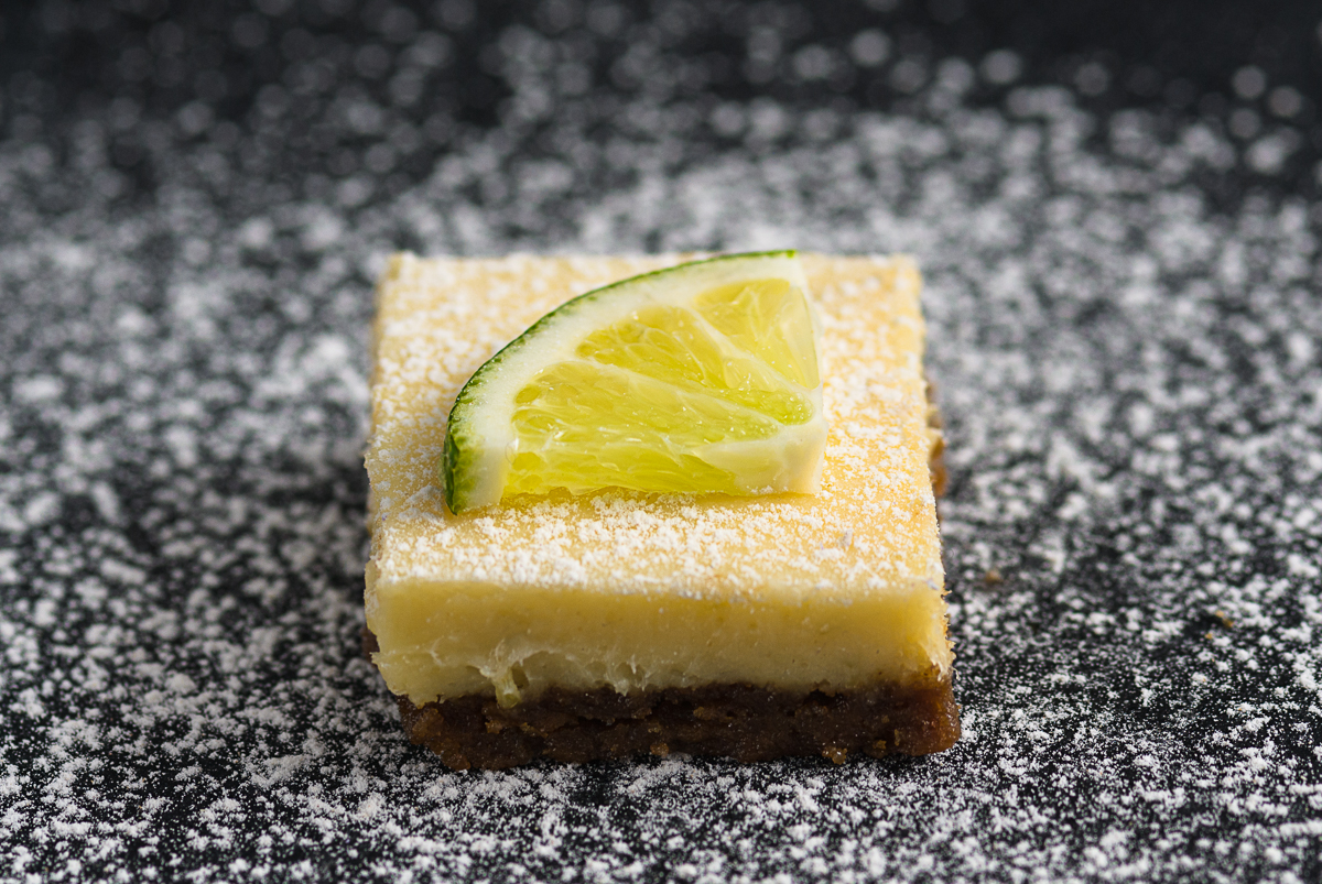 Key Lime Pie Bars With A Gingersnap Crust