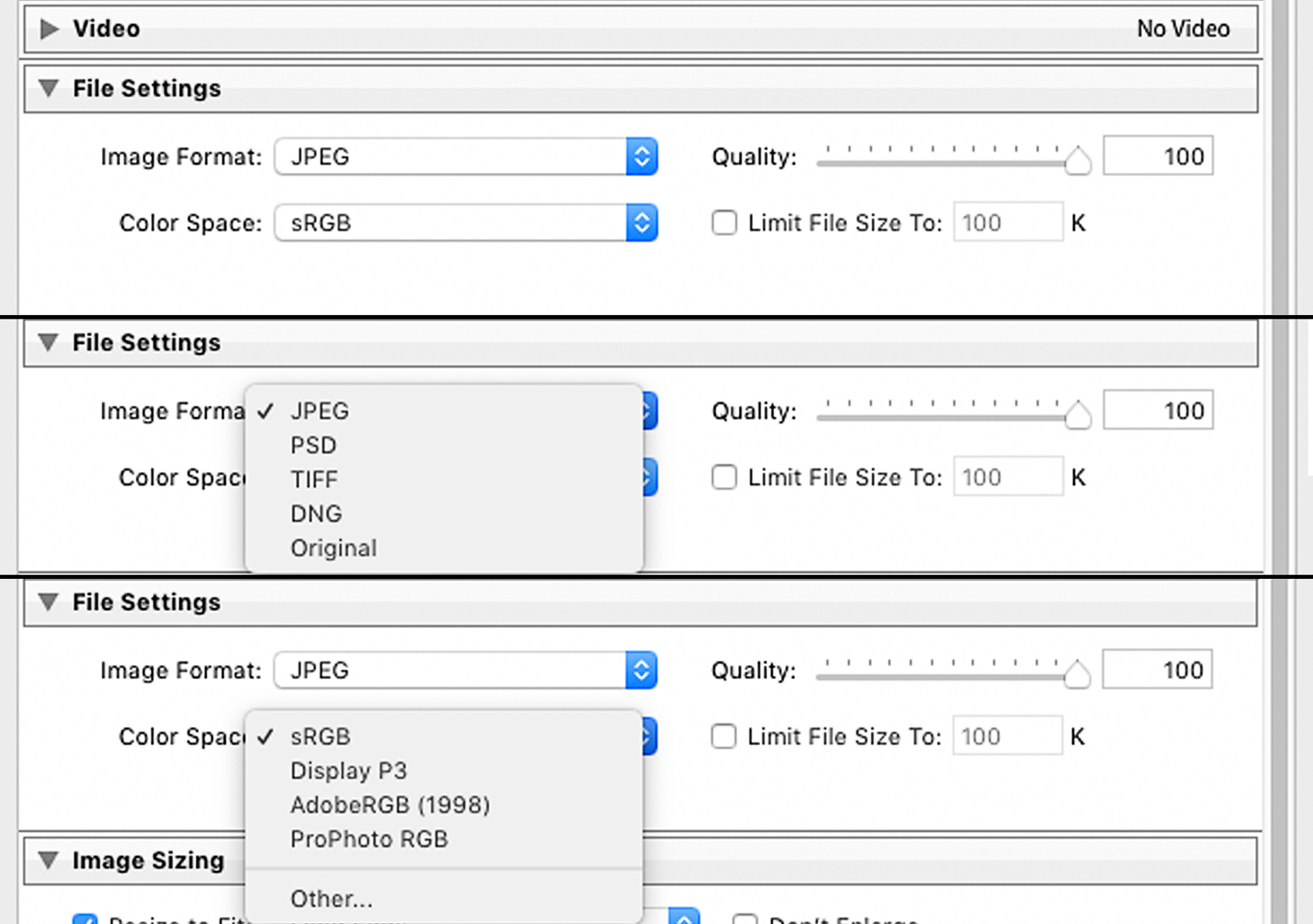 Making Export Presets In Adobe Lightroom File Settings